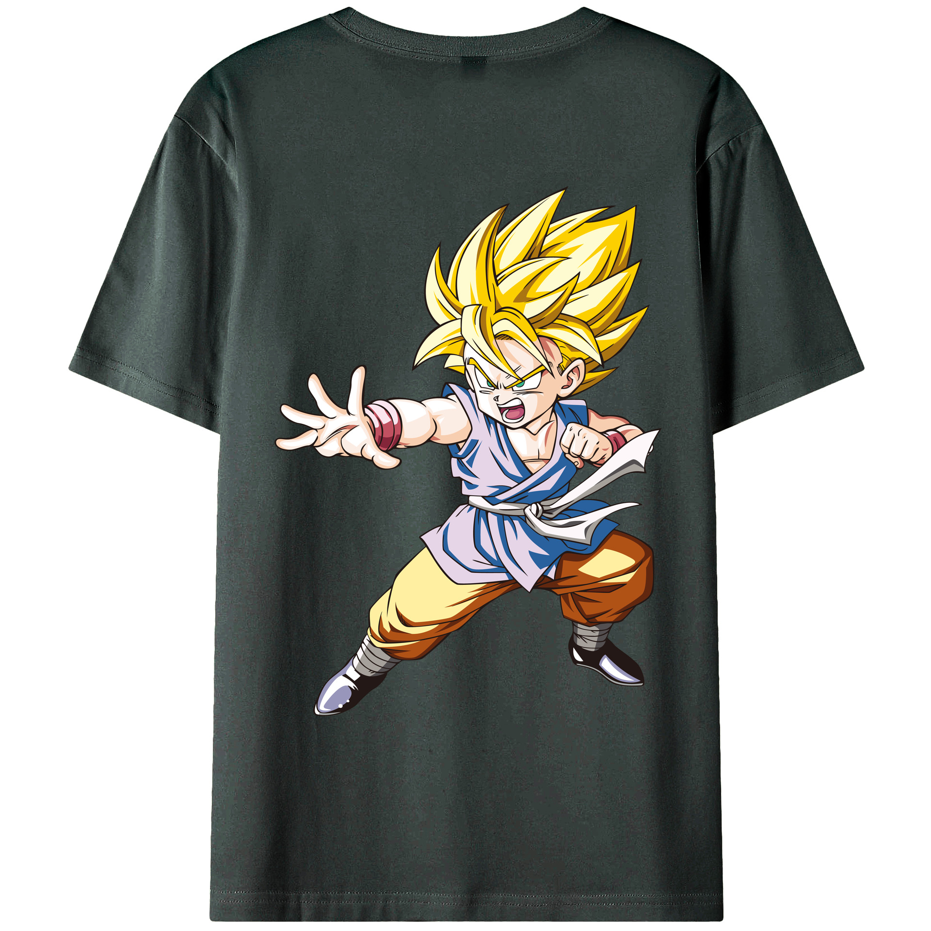 （画像用） ドラゴンボール ベジット DRAGON BALL Vegetto 綿100％ メンズ半袖Tシャツ（バックプリント） 通気性